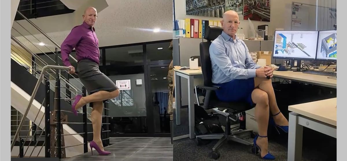 Straight, Married Father-Of-Three Says He's Been Wearing Skirts And Heels To Work For Years