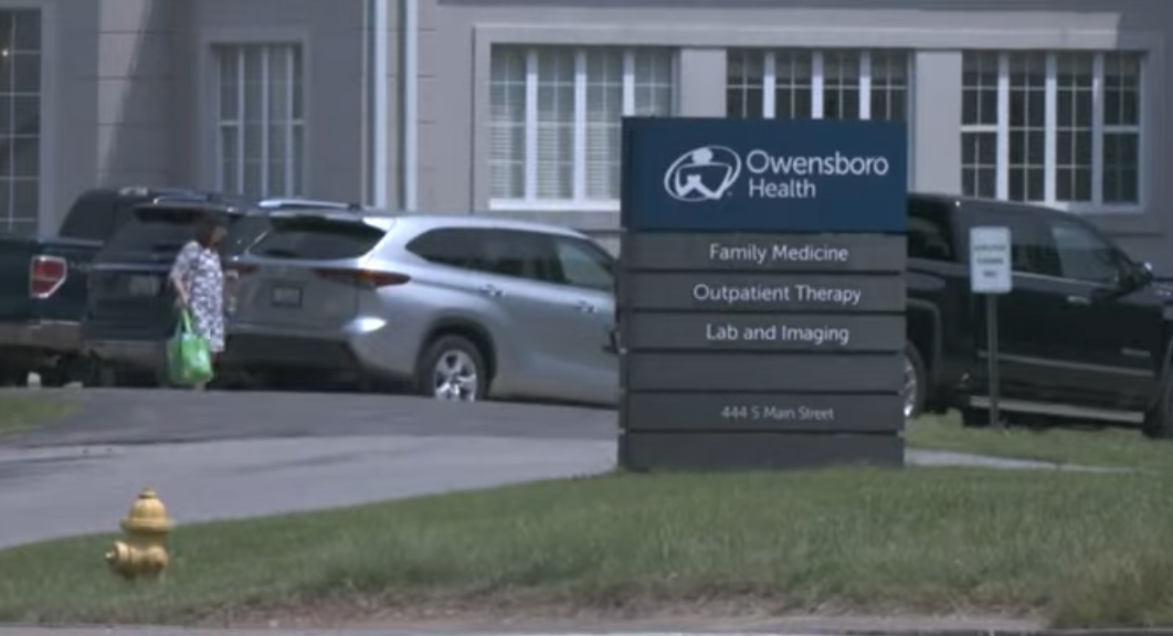 Parking area of Owensboro Health in Madisonville, Kentucky, Photo Credit: Eyewitness News WEHT WTVW/Youtube