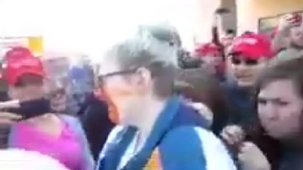 Teen Girl Pepper-Sprayed Outside Trump Event (Video) Promo Image