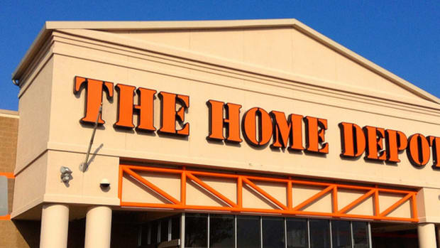 a Home Depot store sign