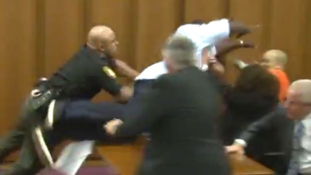 Dad Attacks Man Convicted Of Killing Daughter (Video) Promo Image