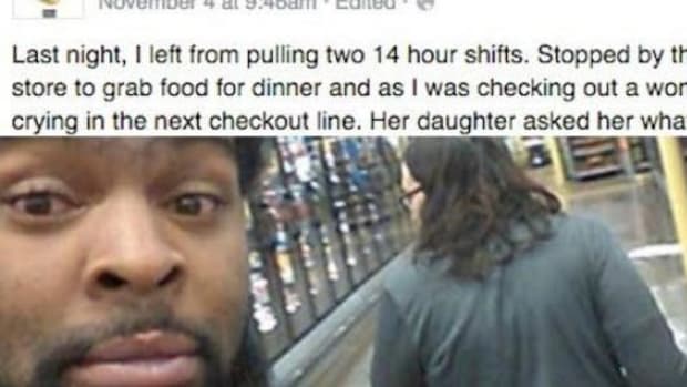 Man's Grocery Store Encounter With Crying Mother Takes Surprising Turn (Photo) Promo Image