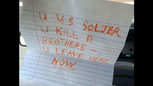 Army Veteran Finds Threatening Note On Windshield Promo Image