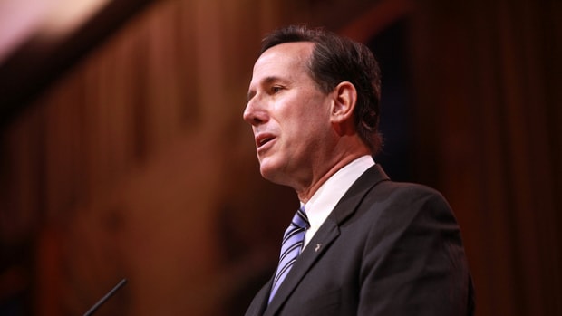 Republican presidential candidate Rick Santorum