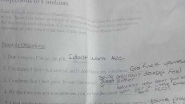 14-Year-Old In Hot Water Over Answers On Sex Ed Quiz (Photos) Promo Image