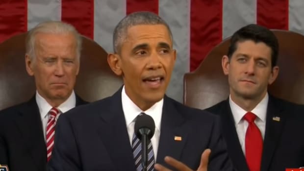 U.S. President Barack Obama during his State of the Union Address