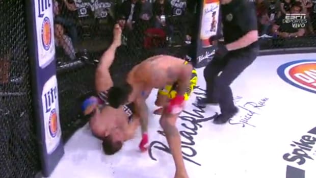 MMA Fighter Pounds Opponent After Knockout (Video) Promo Image