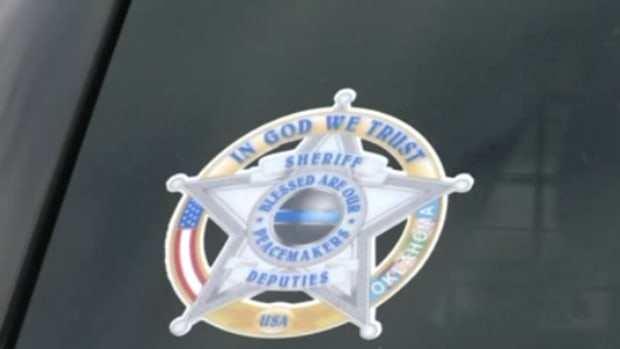Oklahoma's LeFlore County's 'In God We Trust' Decal