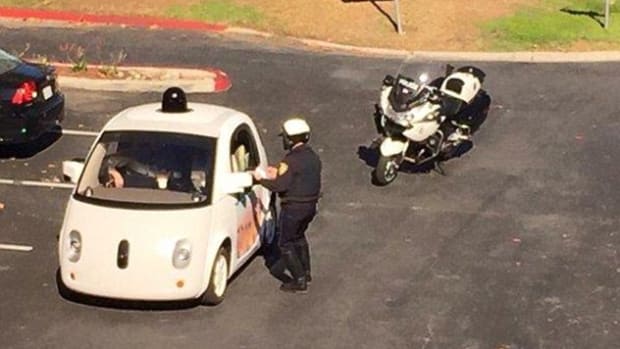 Google Self-Driving Car Pulled Over.