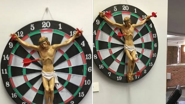 Jesus Dartboard 'Art' At Rutgers Causes Outrage Promo Image