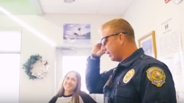 Students Prank Police Officer, Bring Him To Tears (Video) Promo Image