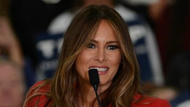 Melania Trump's Outfit During Speech Stirs Controversy (Photo) Promo Image