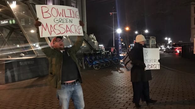 Fake Vigil Honors 'Bowling Green Massacre' Victims Promo Image