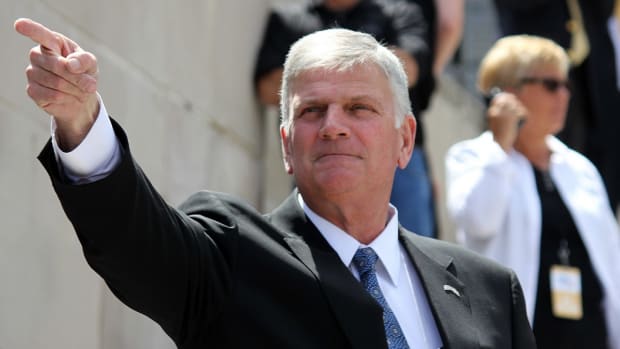 Franklin Graham Notes Pence's Christianity, Not Kaine's Promo Image