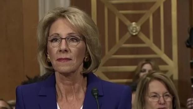 Devos: Let States Decide Laws About Guns In Schools (Video) Promo Image