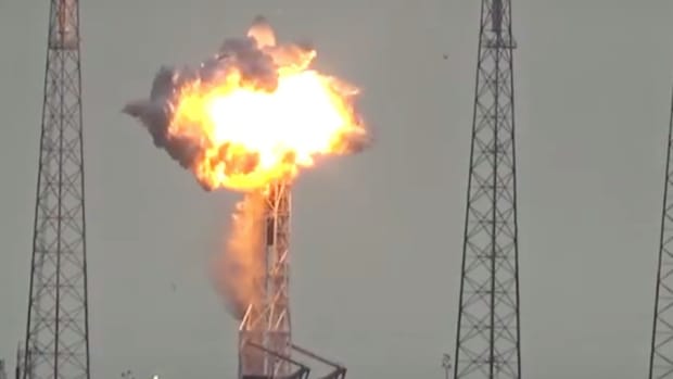 SpaceX Rocket Explodes On Launch Pad (Video) Promo Image