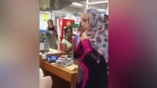 Shoplifter Caught Trying To Hide Food In Hijab (Video) Promo Image