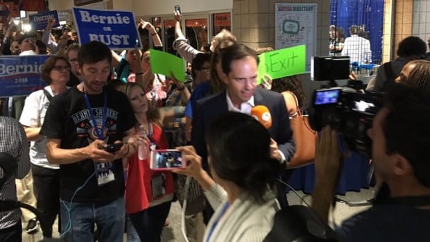 Sanders Delegates Stage Walkout, Pledge To Leave Party Promo Image