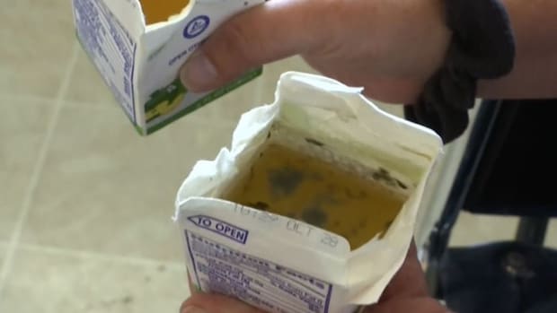 School Gives Children Moldy Juice Boxes Promo Image