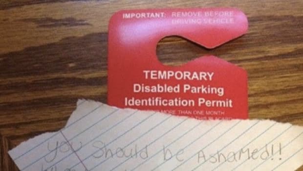 Here's The Note A Woman Found On Her Car After Parking In A Handicap Spot (Photo) Promo Image