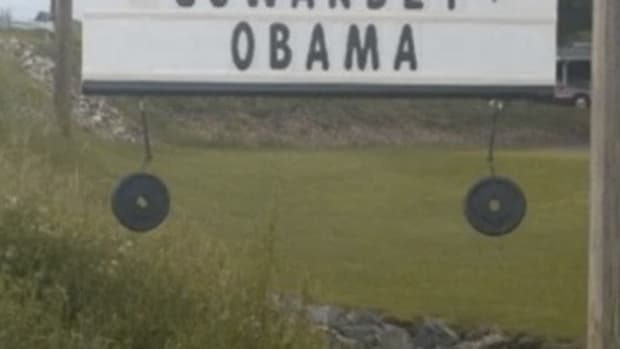 Man To People Outraged By Obama Sign: Get Over It, It's Just A Joke (Photo) Promo Image