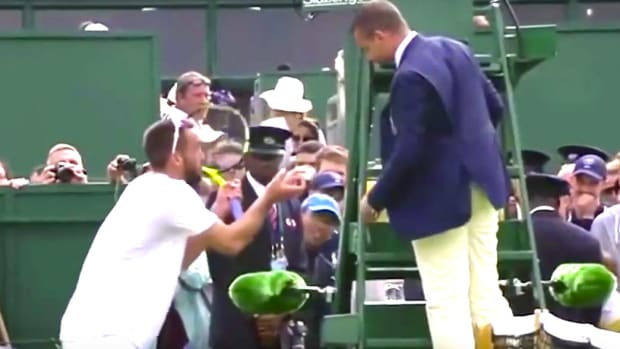 Wimbledon Player Viktor Troicki Yells At Umpire (Video) Promo Image