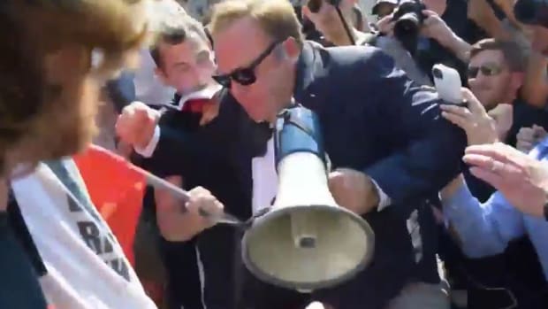 Chaos Outside RNC With Alex Jones, Protesters (Video) Promo Image
