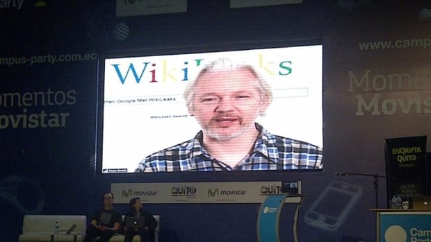 Julian Assange Questioned About Rape Allegations Promo Image