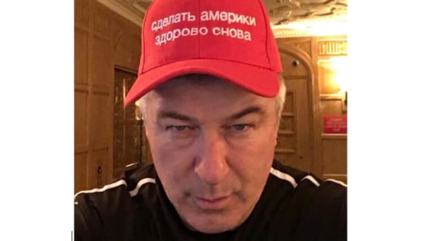Alec Baldwin's Trump Hat Contains 'Huge' Mistake Promo Image