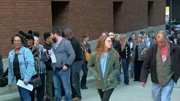 Voters Suffer Through Hours-Long Early Voting Lines Promo Image