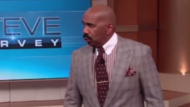 Steve Harvey Sees What Woman Is Wearing, Runs Off Stage (Video) Promo Image