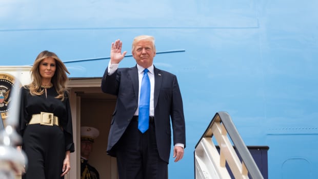Exhausted Trump Returns From First Overseas Trip (Photo) Promo Image
