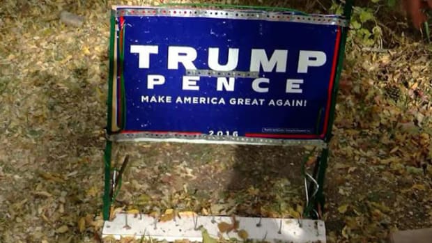 Marine's Trump Sign Run Over, Now He Has Bad News For The Ones Who Did It Promo Image