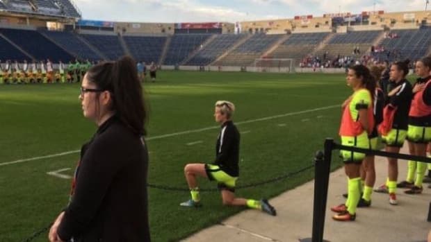 Soccer Stars Kneels In Solidarity With Kaepernick Promo Image