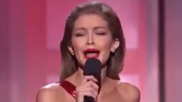 Model Gigi Hadid Performs Melania Trump Impression (Video) Promo Image