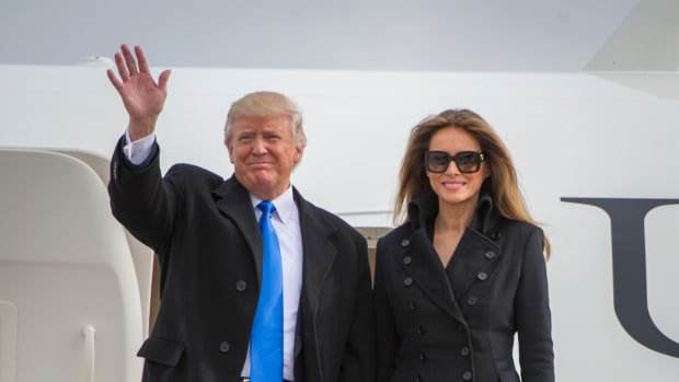 Melania Will Join President Trump On First Trip Abroad Promo Image