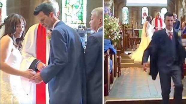 Groom Surprises Wedding Guests During Service (Video) Promo Image