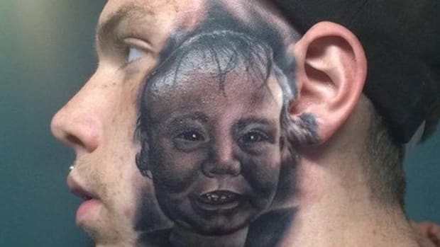 Texas Father Gets Portrait Of Newborn Son Tattooed On Face, But That's Not The Worst Part (Photos) Promo Image