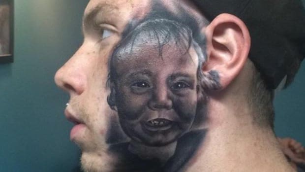 Texas Father Gets Picture Of Newborn Son Tattooed On Face - And That's Not Even The Worst Part (Photos) Promo Image