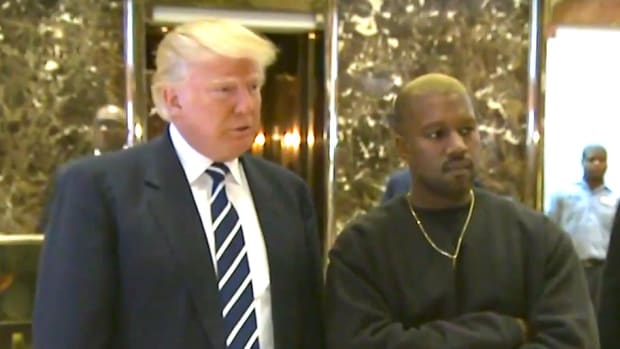 Trump Cancels News Conference, Meets Kanye West (Video) Promo Image