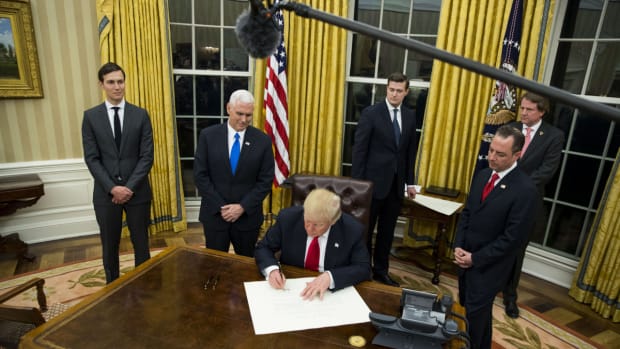 Donald Trump Personalizing Oval Office To His Taste Promo Image
