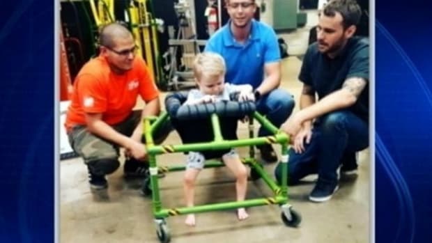 Home Depot Workers Build Gift For Special Needs Boy Promo Image