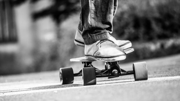 Boy Uses Getaway Skateboard After Gas Station Stick-Up Promo Image