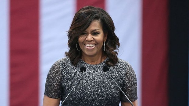 Michelle Obama Slammed For High-Slit Skirt (Photo) Promo Image