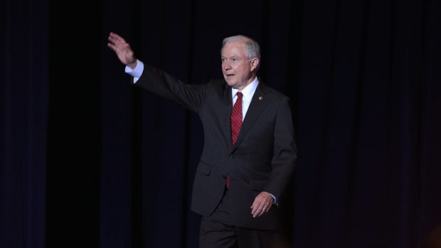 Sessions' Visit To Georgetown Sparks Protest Promo Image