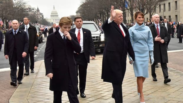 Barron Trump Wears Suit To Dinner With Parents (Photo) Promo Image