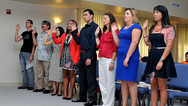 Lawsuit: Remove 'So Help Me God' From Citizenship Oath Promo Image