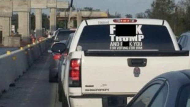 She went viral for driving with an anti-Trump sticker on her truck — now she’s been arrested Promo Image