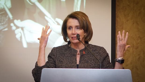 Pelosi Defends John Conyers Amid Harassment Allegations Promo Image