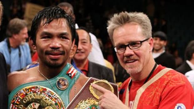 Manny Pacquiao and Freddy Roach.